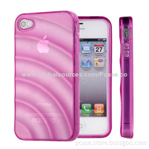 Popular Water Ripples Type TPU Cases for iPhone 4S, Various Colors Available